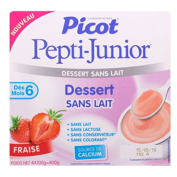 Picot - Pepti-junior - Dessert sans lait - 4x100g
