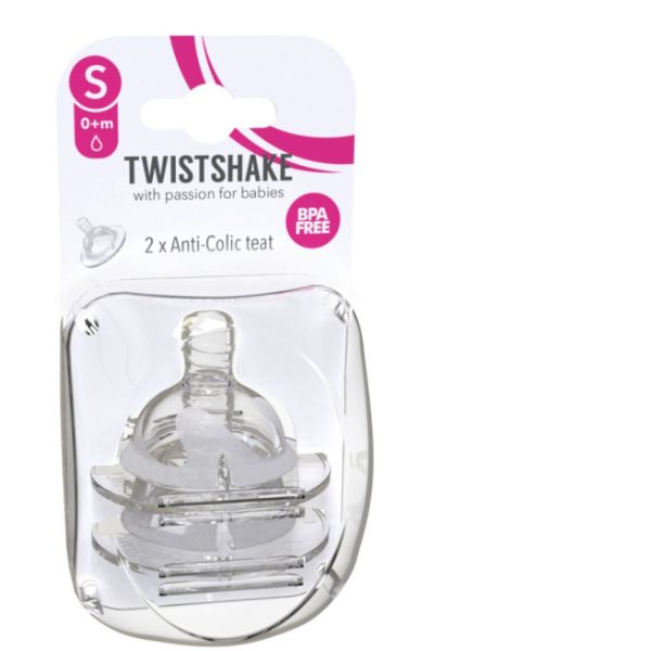 Lot de 2 tétine anti-colique 6 mois + de Twistshake, Tétines : Aubert