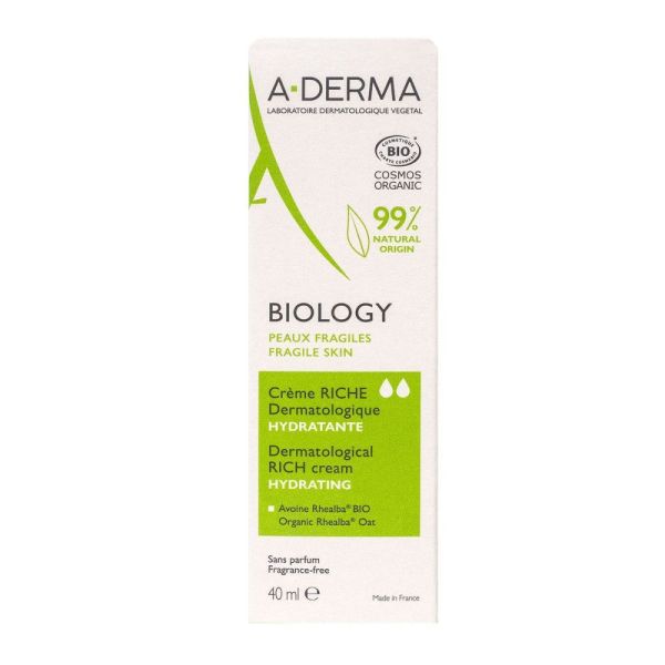 Aderma - Biology crème riche dermatologique - 40 ml