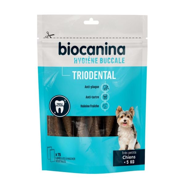 Biocanina Triodental - Très Petits Chiens Moins de 5 Kg - 15 Lamelles à Mâcher