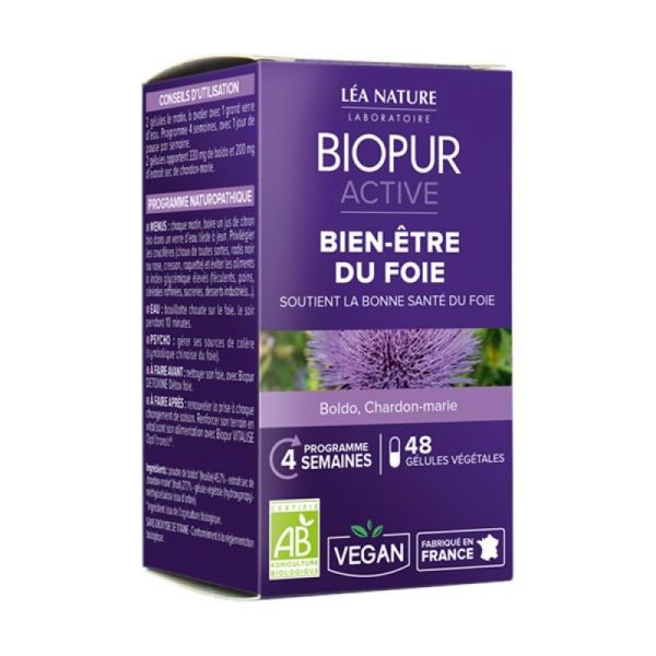Biopur Active - Bien être du foie - 48 gélules végétales