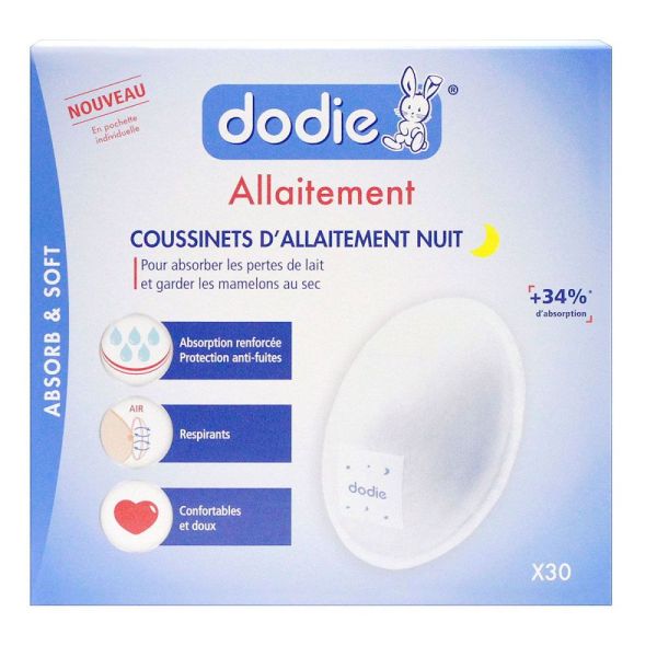 Dodie Allaitement - Coussinets d'allaitement nuit - x30