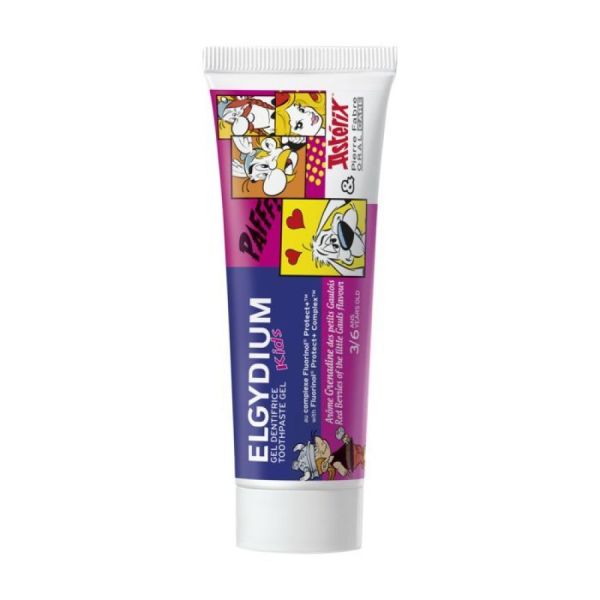 Elgydium - Gel dentifrice kids arôme grenadine 3/6ans - 50mL