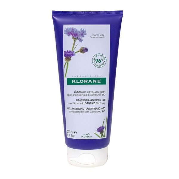 Klorane - Après-shampoing déjaunissant à la centaurée Bio - 200ml