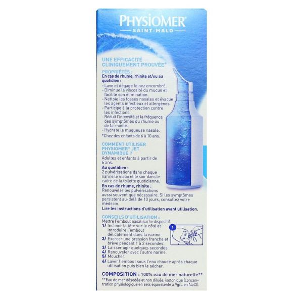 Physiomer - hygiène du nez 100% eau de mer - 135ml