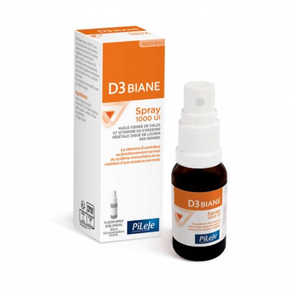 Pileje - D3 Biane 1 000  UI - Spray sublingual