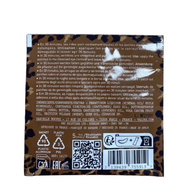 Talika - EYE THERAPY - Patch Lissant Immédiat Anti-Fatigue - 1 paire