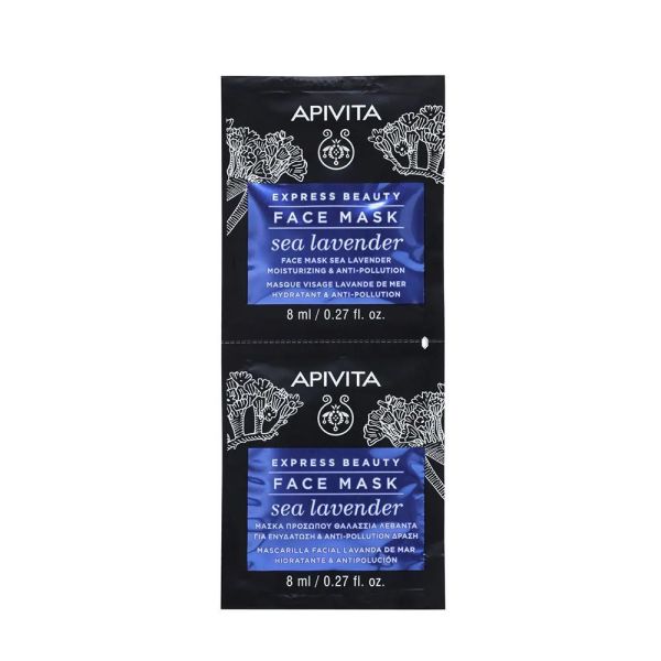 Apivita - Masque Visage - Lavande Mer - anti-pollution - 2x8ml