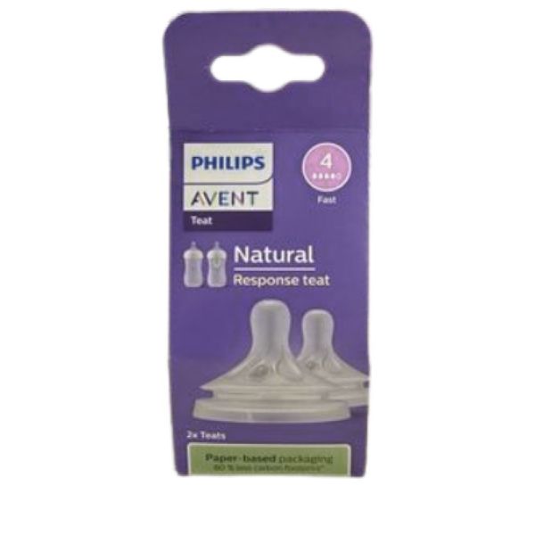 Avent - Tétines Natural débit 4 3 mois+ - 2 tétines