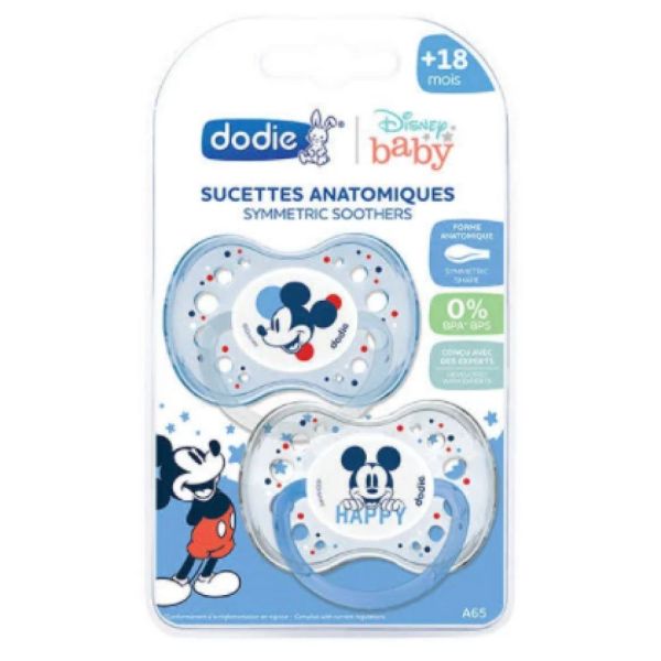 Dodie - Sucettes anatomiques mickey - lot de 2