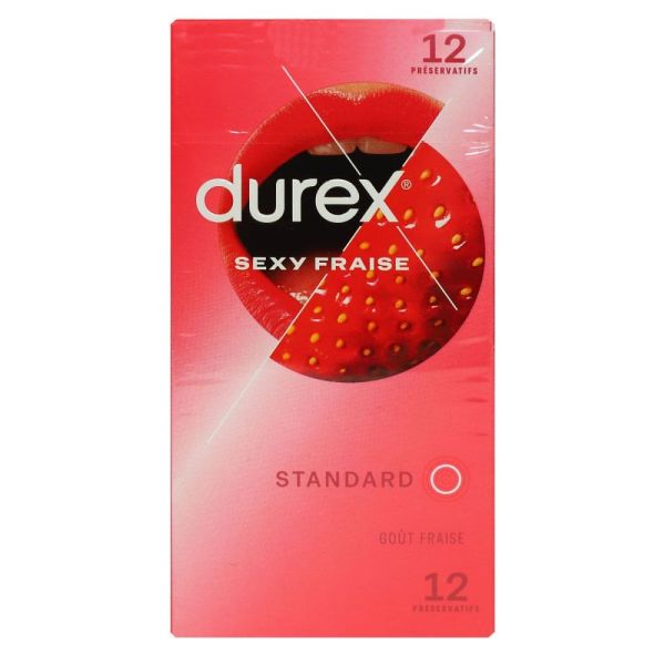 Durex - Préservatifs - Fun Sexy fraise - Bt 12