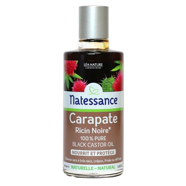 Natessance - Huile végétale de Carapate Ricin Noire 100% pure - 100 ml
