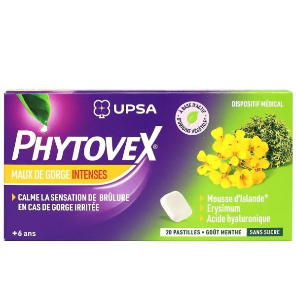 Phytovex - Maux de gorge intense - 20 pastilles