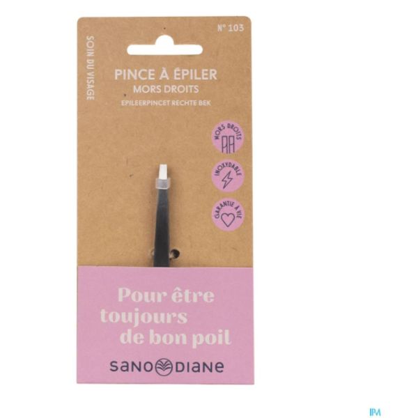 Sanodiane - Pince Epiler Mors Droits Mat