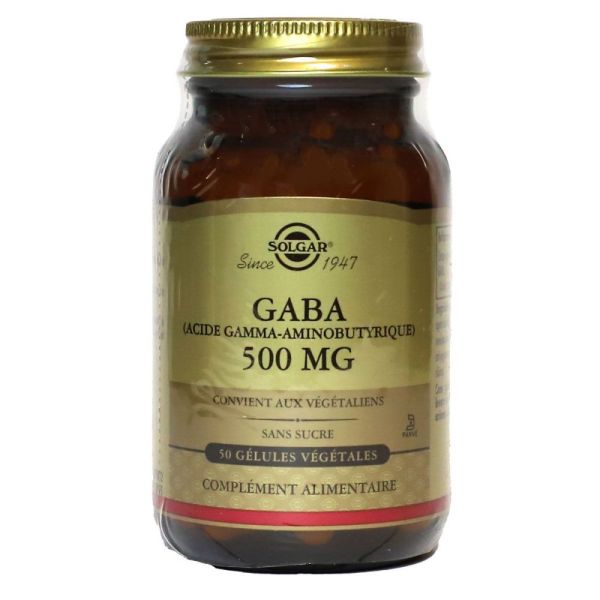 Solgar - Gaba 500mg - 50 gélules végétales