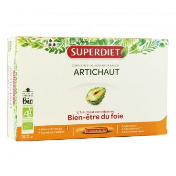 Superdiet - Artichaut - 20 ampoules de 15ml