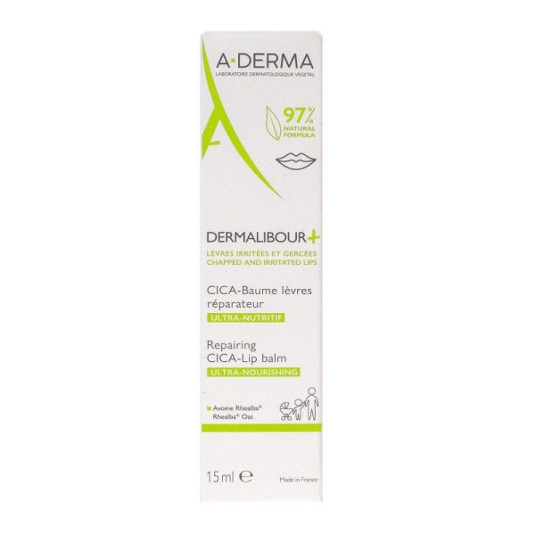 A-Derma - Dermalibour Cica Baume lèvre réparateur - 15ml