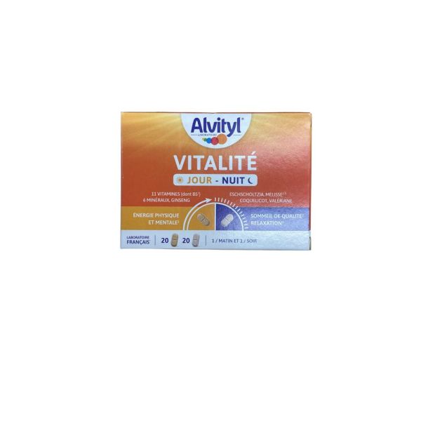Alvityl - Vitalité - 20 Comprimés Jour + 20 Comprimés Nuit