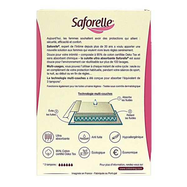 Saforelle - Culotte pour les règles - Taille 40