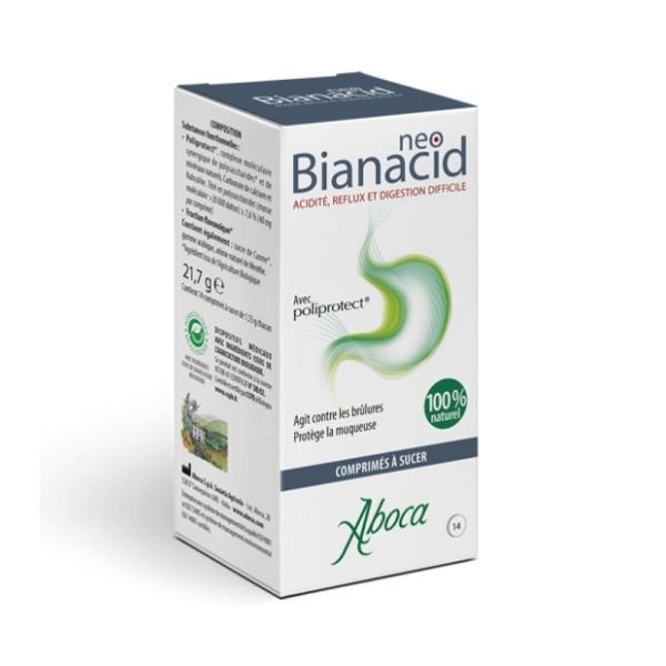 Aboca - Neo Bianacid - Acidité et reflus - 14 comprimés à sucer