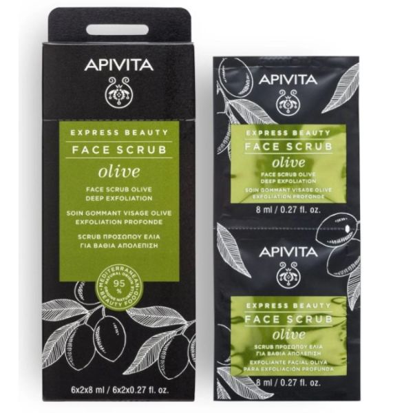 Apivita - Soin gommant profond visage - Olive - 2x8Ml