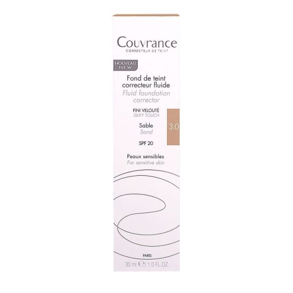 Avène - Couvrance - Fond de teint correcteur fluide SPF 20- 30mL - 3.0 Sable