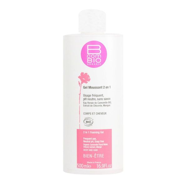 B com Bio - Gel moussant 2 en 1 - 500 ml