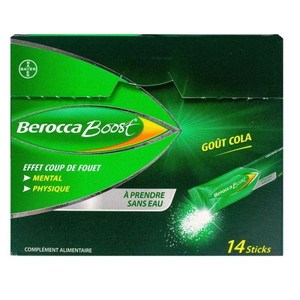Berocca Boost - Goût Cola - 14 Sticks à Prendre Sans Eau