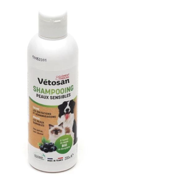 Clement-Thekan - VETOSAN Shampooing Peaux Sensibles 200ml Chat/Chien