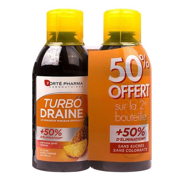 Forté pharma - Turbodraine Ananas - lot de 2x 500ml