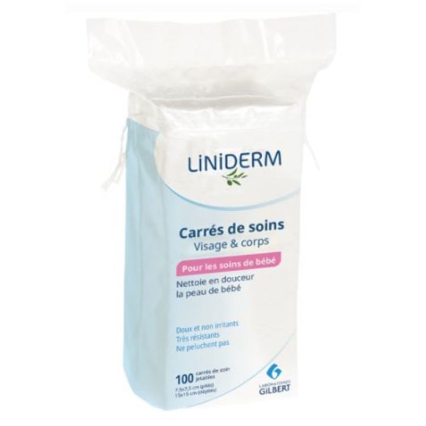 Gilbert - Liniderm Carrés Soins Bébé - 100 carrés