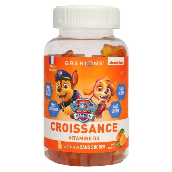 Granions - Croissance sans sucres goût orange - 60 gummies
