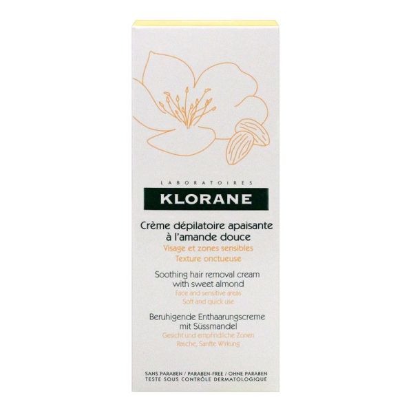 Klorane - Crème dépilatoire apaisante à l'amande douce - 75ml