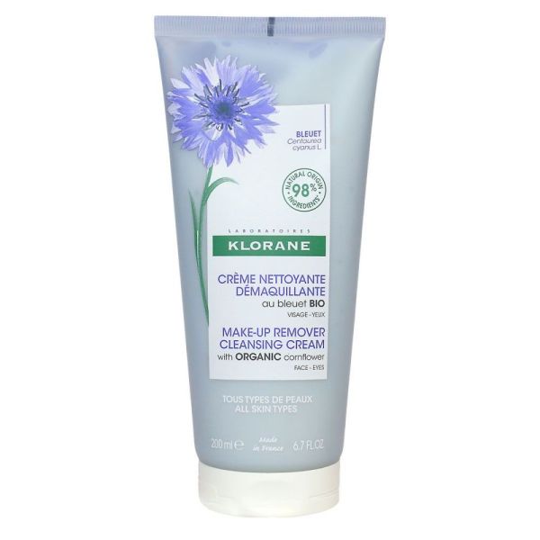 Klorane - Crème Nettoyante Démaquillante Bleuet 200ml