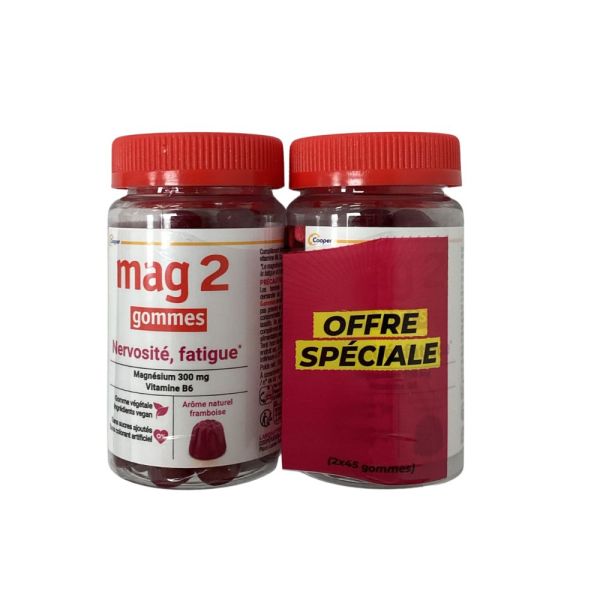 Mag 2 - Gomme nervosité fatigue - lot 2x45gommes