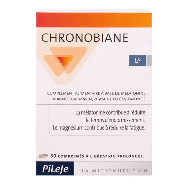 Pileje - Chronobiane LP 1mg Mélatonine Magnésium marin - 60 comprimés