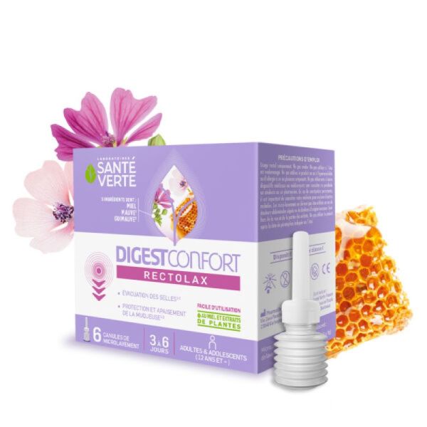 Sante Verte - DigestConfort Retolax adultes - 6 canules de microlavement