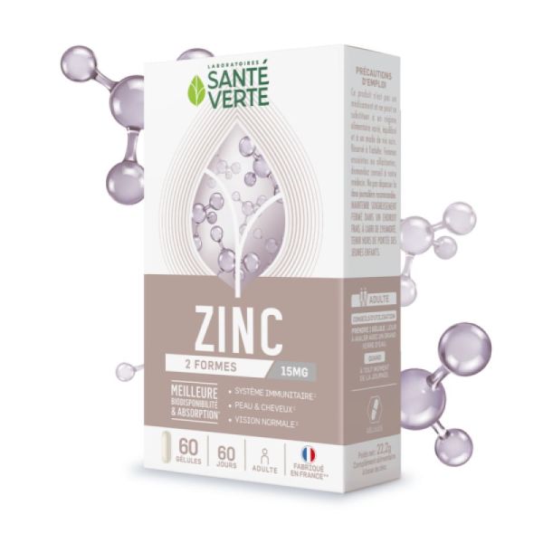 Santé Verte - Zinc - 60 gélules