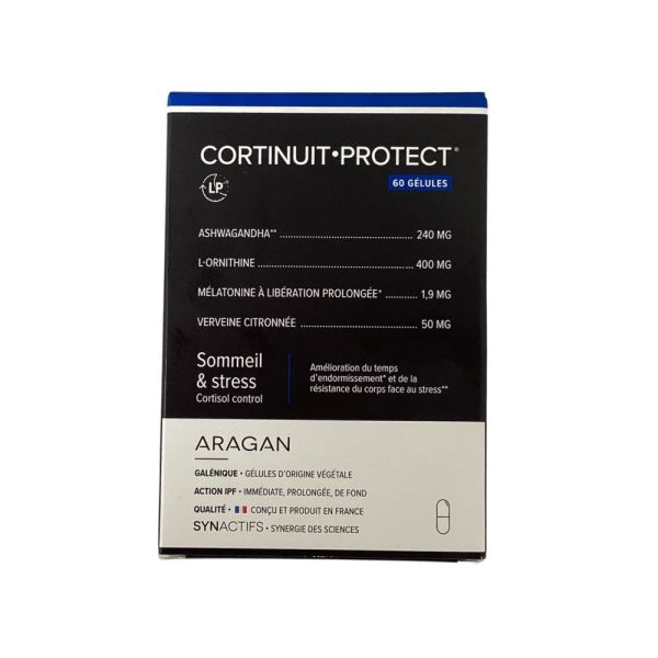 Aragan - Synactifs CortiNuit Protect Anxiété & sommeil réparateur - 60 gélules