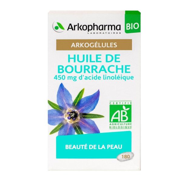Arkopharma - Huile de Bourrache Beauté de la peau 60 jours - 180 gélules