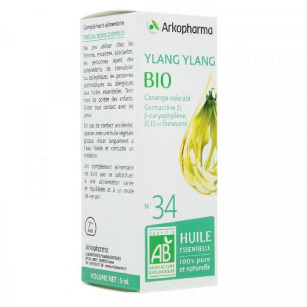 Arkopharma - Huile essentielle Ylang ylang N°34 - 5 ml