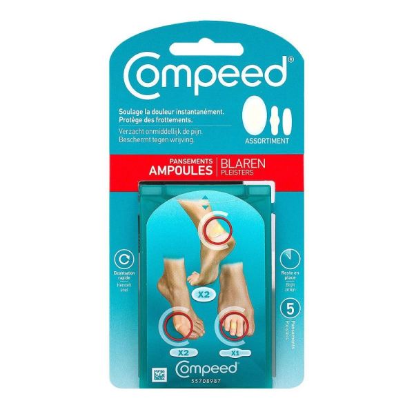 Compeed - Assortiment Pansements ampoules - 5 unités