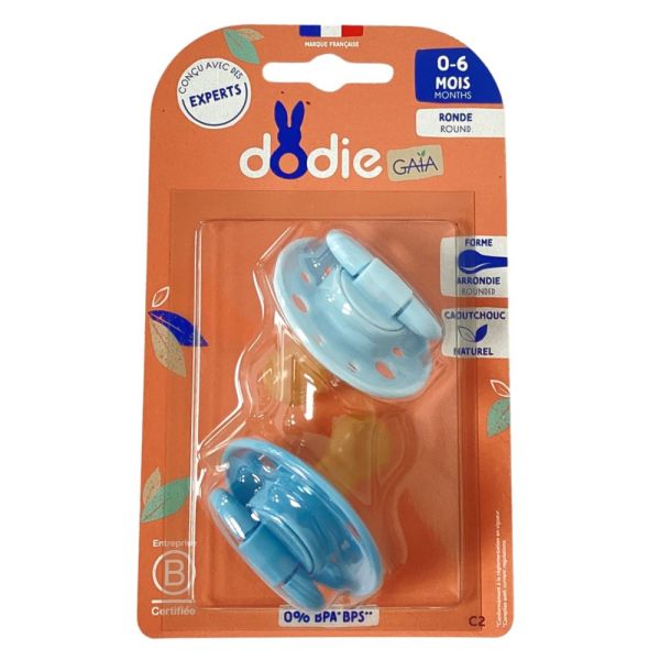Dodie - Sucettes en caoutchouc naturel - lot de 2 Sucettes