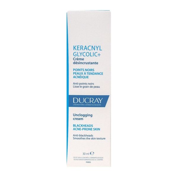Ducray - Crème désincrustante Keracnyl glycolic + - 30ml