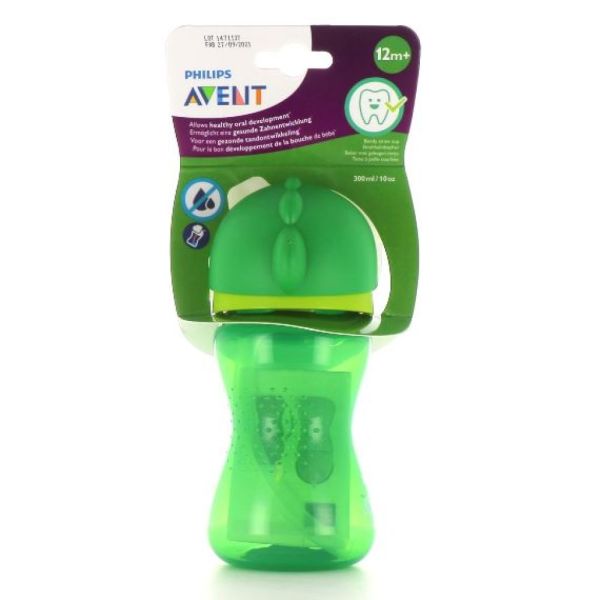 Philips - Tasse à paille courbée vert - 300mL