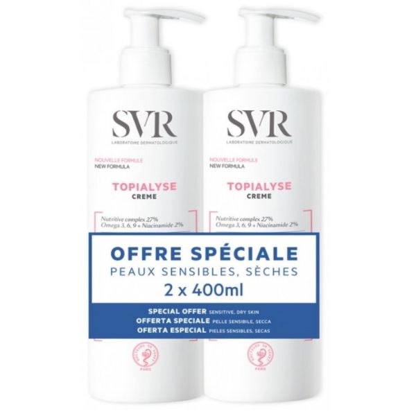 SVR - Topialyse Crème Emollient lot de 2 - 400Mlx2