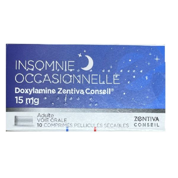 Zentiva Conseil - Doxylamine 15 mg - 10 comprimés pelliculés sécables