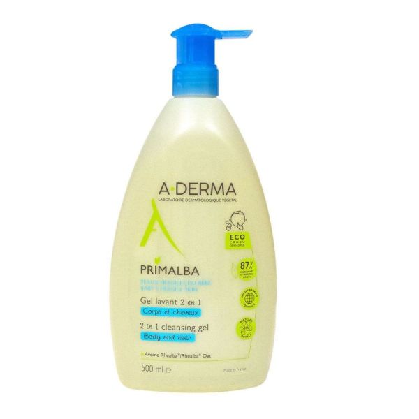 A-Derma - Primalba Gel Lavant 2 en 1 - 500ml