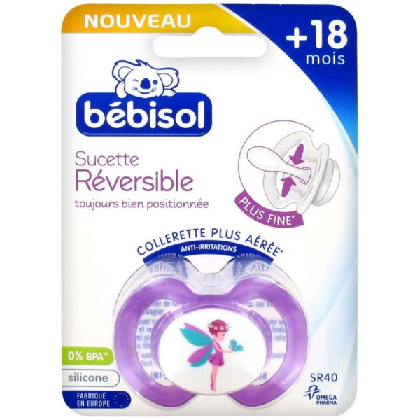 Bébisol - Sucette Réversible 18 m+ - Fée ou pirate