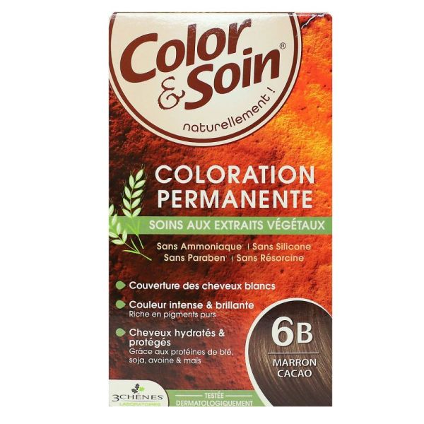 Color & Soin - Coloration Permanente - 6B Marron Cacao